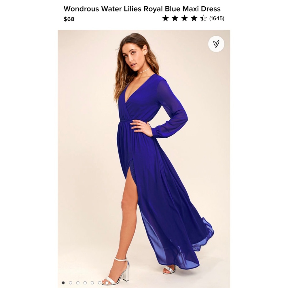 Lulu's Royal Blue Maxi Dress - Picture 2 of 7